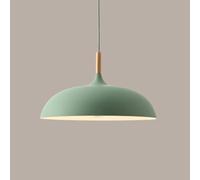 Wmmner Industrial Simplicity Hanging Lamp Modern Wooden Handle Light Led Elegant Traditional Ceiling Light Chandelier Simplicity Metal Suspensiom Lamp for Restaurants Office Light Bar/Verde/15.7In
