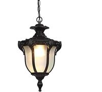 Wmmner Ip44 Industria Lampada a Sospensione in Alluminio e Vetro Ceiling Chandelier Lamp Retrò da Esterno Impermeabile Lampada a Sospensione Catena Regolabile Villa Esterna Patio Gazebo Comunità Appar