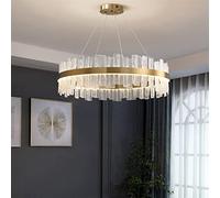 Wmmner K9 Lampadari Di Cristallo Illuminazione Lampada a Sospensione Cristal Lustre Cucina Isola Led Luci Apparecchi Di Illuminazione per Interni/Bianco Caldo/50 Centimetri