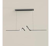 Wmmner Lampada a Sospensione a Onda Moderna a Led, Aclampadari Lineari Rylic Apparecchio Di Illuminazione a Soffitto Lampadario Regolabile Appeso Compatibile, Lampadario (Bianco)/Scuro