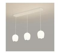 Wmmner Lampada a Sospensione da Soffitto Bianca a Vento Crema Personalizzata con E14*3 per Le Luci Della Sala da Pranzo Del Bar Lampadario Moderno Semplice Scandinavo Fiori Creativi Lampada a Sospensi