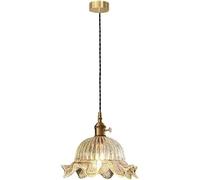 Wmmner Lampada a Sospensione in Metallo, Lampada a Sospensione in Vetro a Forma Di Fiore in Stile Giapponese Semplice Lampadario con Paralume Mi-Ni, Lampadario