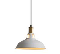 Wmmner Lampada a Sospensione, Lampada a Sospensione per Interni in Stile Industriale in Ferro Retrò Modernolampada a Sospensione a Soffitto Cafe Bar Home Hanging Light Nero Bianco Vaso Copertura Lampa