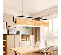 Wmmner Lampada a Sospensione, Lampade a Sospensione a Led Lampada a Sospensione in Legno Tavolo da Pranzo Lampadario a Luce Calda Sala da Pranzo Ceiling Pendente Soggiorno Altezza Regolabile Soffitto