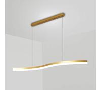 Wmmner Lampada a Sospensione Lineare a Led Oro Moderna - Lampadario in Alluminio Dimmerabile per Isola Della Cucina, Sala da Pranzo, Illuminazione Contemporanea, Decorazioni per la Casa Elegantiulz 00