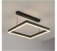 Wmmner Lampada a Sospensione Moderna a Led - Apparecchio Di Illuminazione Cucina Sospesa Ristorante Bar Soggiorno Camera da Letto Bedside Indoor Decor Square Light, (Un Colore D60Cm)/un Colore/D40 cm