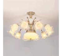 Wmmner Lampada a Sospensione Moderna a Led, Lampadari Europei Retrò a 10 Luci con Più Teste, Lampade da Soffitto, Sala da Pranzo Contemporanea/10 Luci