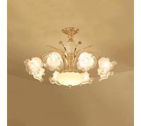 Wmmner Lampada a Sospensione Moderna a Led, Lampadari Europei Retrò a 10 Luci con Più Teste, Lampade da Soffitto, Sala da Pranzo Contemporanea/8 Luci