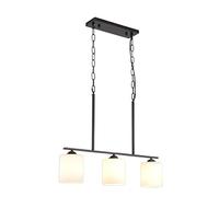 Wmmner Lampada a Sospensione, Semplice Ristorante Rurale Lampadario Tre Teste Bar Bancone Plafoniera Sala da Pranzo - Lampada a Sospensione Semplice Ferro Arte Lampada a Sospensione European Style Ret