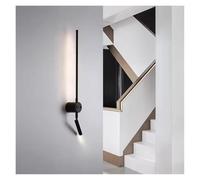 Wmmner Lampada da Parete a Led Dalle Linee Minimaliste per la Decorazione Della Camera da Letto, Lampada da Interno per Soggiorno, Applique da Parete Nera per Scale e Corridoi, 85 cm
