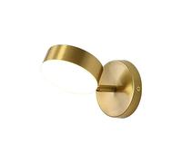Wmmner Lampada da Parete a Led Girevole Up-Down - Eleganti Applique da Parete in Ferro per Camera da Letto, Bagno e Soggiorno - Apparecchio Di Illuminazione Tricolore/D'Oro/Luce Bianca 6000K