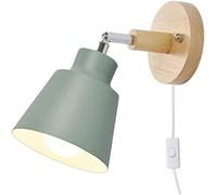Wmmner Lampada da Parete a Rotazione Minimalista in Metallo in Applique da Parete Lig Montato a Paretehting Fixture Indoor, 12Cm*15Cm, Giallo-12Cm*15Cm/Verde/12Cm*15Cm