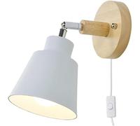Wmmner Lampada da Parete a Rotazione Minimalista in Metallo in Applique da Parete Lig Montato a Paretehting Fixture Indoor, 12Cm*15Cm, Giallo-12Cm*15Cm/Bianco/12Cm*15Cm