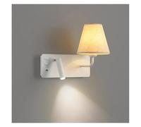 Wmmner Lampada da Parete da Lettura con Interruttore Usb Soggiorno Foyer Camera da Letto Applique da Comodino Lampada da Parete Corridoio Casa Decorazione Interna Illuminazione Faretto/Bianco a Sinist