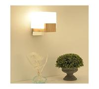 Wmmner Lampada da Parete, Decorazione Giapponese Comodino Lampade da Parete in Legno Camera da Letto 110V 220V Ristorante Casa Balcone Led Corridoio Lampada da Parete, Lampadario (16 * 12Cm)/13*15 Cen