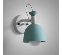 Wmmner Lampada da Parete Europea Lampada da Parete in Ferro Minimalista Moderna Europea Wall Light - Lampada da Parete Personalityaron Candy, per Soggiorno/Blu