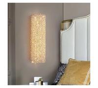 Wmmner Lampada da Parete in Cristallo Di Lusso Postmoderno Decorazione Di Sfondo Del Soggiornozione Moderna Camera da Letto Principale Minimalista Comodino Interno/3 Colori Modificabili/50 Centimetri