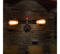 Wmmner Lampada da Parete in Ferro Battuto V-Intage, Lampada da Parete Industriale a Forma Di Tubo Dell'Acqua, Base E27, Applique Retrò in Stile Country, Illuminazione da Parete in Metallo Steampunk, L