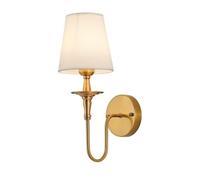 Wmmner Lampada da Parete in Metallo Semplice Nordico, Oro per Interni con Lanterna da Parete in Tessuto per Camera da Letto Sala da Pranzo Soggiorno Applique da Parete