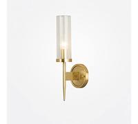 Wmmner Lampada da Parete in Ottone Ghisa Pressofuso/Ottone Corpo Leggero Applique Paralume in Vetro Cilindricolampade E14 Apparecchio Di Illuminazione Applique Minimalista Moderna per Camera da Letto,