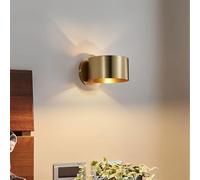 Wmmner Lampada da Parete in Rame Contemporanea Applique da Parete in Ottone Spazzolato per Interni su e Giù Rondella da Parete Interna, E27 Hardwired Art Wall Light Fixture Percorridoio Corridoio Sogg