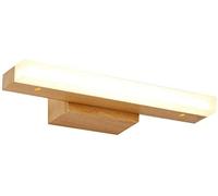 Wmmner Lampada da Parete, Lampada a Specchio con Luce Frontale in Legno Massello con Led a Forma Di Tronchi, Semplice e Moderna, Lampada da Toeletta, Lampada da Camera da Letto, Specchio da Armadio, L