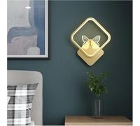 Wmmner Lampada da Parete, Lampada da Parete Luminosa Di Lusso Rete Rossa Camera da Letto Lampada da Letto Moderna Semplice Soggiorno Sfondo Lampada da Parete - - Lampada Di Design/Quadrato D'Oro 27 cm