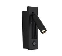 Wmmner Lampada da Parete, Lampada da Parete Moderna a Led, Lampada da Lettura da Comodino, Applique da Testiera da 3 W Incorporata, Lampada da Parete Regolabile con Interruttore On-Off, Luce Di Fondo