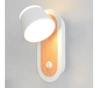 Wmmner Lampada da Parete, Lampada da Parete Moderna e Semplice Led 3000K Applique Regolabile con Interruttore On/Off, Lampada da Parete con Cavo 180° Orientabile Verso L'Alto e Verso il Basso Applique