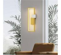 Wmmner Lampada da Parete, Lampade da Parete a Led Minimaliste Compatibili con Soggiorno Camera da Letto Comodino Applique da Parete Moderna Lampada da Parete Luci a Led/Oro/42Cm
