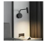 Wmmner Lampada da Parete Led Lampada da Comodino Regolabile Nordic Lettura Creativa Luce Infinita Luce Di Lettura per Camera da Letto Interna/Nero