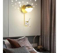 Wmmner Lampada da Parete Led per Decorazione Domestica, Lampada da Parete a Stella, Lampada da Parete Moderna, Lampada da Soffitto/Oro
