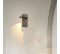 Wmmner Lampada da Parete Moderna a Led, Lampada da Parete Orientabile per Camera da Letto, Soggiorno, Applique da Parete per Interni, Lampada da Parete per Decorazione Della Casa/Bianco Naturale/Nero