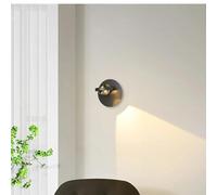Wmmner Lampada da Parete Moderna a Led, Lampada da Parete Orientabile per Camera da Letto, Soggiorno, Applique da Parete per Interni, Lampada da Parete per Decorazione Della Casa/Bianco Do/Nero 13,5 c