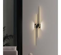 Wmmner Lampada da Parete Moderna a Led Lineare su Giù Applique da Parete in Metallo 39 Pollici in Alluminio Soggiorno Decor Apparecchio Di Illuminazione da Parete Paralume Acrilico, Applique Trapezoid