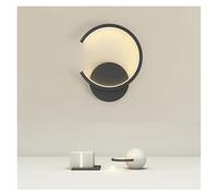 Wmmner Lampada da Parete Moderna a Led Nordic Black White Den Illuminazione a Parete per Soggiorno Camera da Letto Corridoio Infissi per Decorazioni per la Casa Applique da Parete per Interni/Nero/L20