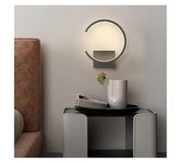 Wmmner Lampada da Parete Moderna a Led Nordica Bianca e Nera per Soggiorno, Camera da Letto, Corridoio, Arredamento per la Casa, Illuminazione Interna/Nero/Distanza