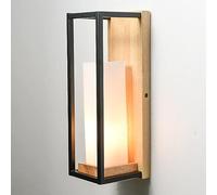 Wmmner Lampada da Parete Moderna con Struttura Cubica in Ferro, Ventosa Solida e Paralume in Vetro, Base E27, Illuminazione da Parete, per Soggiorno/Monocolore