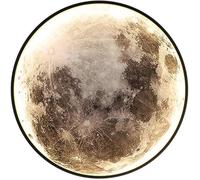 Wmmner Lampada da Parete Moderna Nera a Led con Design Rotondo a Forma Di Luna, Lampada da Parete Art Déco/un Colore/24 cm