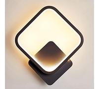 Wmmner Lampada da Parete Moderna Semplice Applique da Parete 16W Led Lanterna da Parete a Tre Colori Dimmerabile Wall Light Aluminum Ceiling Wall Mounted Light Home Square Lamp, Chandelier/un Colore