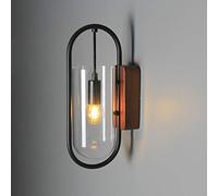 Wmmner Lampada da Parete Nordic Semplice Lampada a Led in Vetro in Ferro Battuto Soggiorno Creativo Camera da Letto Lampada da Comodino da Lettura E14 Lampade Calde e Calde Luce da Lettura