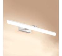 Wmmner Lampada da Parete per il Bagno a Led Sopra la Lampada da Parete per la Vanità a Specchio, Moderna Illuminazione da Parete Girevole Minimalista/Bianco/50 Centimetri