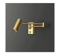 Wmmner Lampada da Parete Regolabile con Interruttore On/Off, Moderna Applique Pieghevole con Braccio Orientabile, Lampada da Lettura da Parete per Camera da Letto, Testiera Del Letto, Soggiorno, Corri