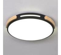Wmmner Lampada da Soffitto a Led Minimalista Moderna, Lampada da Soffitto Rotonda in Legno per la Decorazione Della Casa, Lampada da Soffitto Oscurante a Tre Colori per Soggiorno Sala da Pranzo Camera