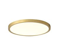 Wmmner Lampada da Soffitto in Rame per Camera da Letto Dimmable Chaner Led Rotondo Lampada da Soffitto Semi-Incasso Moderno Apparecchio Di Illuminazione a Soffitto Circolare per Soggiorno Ristorante U