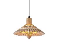 Wmmner Lampada da Soffitto Lampada a Sospensione in Vimini in Rattan 11.8In Lampada a Sospensione Minimalista Del Sud-Est Asiatico Illuminazione a Sospensione in Bambù Retrò Stile Industrialee Home La