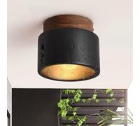 Wmmner Lampada da Soffitto Moderna Di Metà Secolo Vetro Di Marmo Nero Lampada da Soffitto in Pietra Naturale Montaggio Semi-A Filo Casa Colonica Piccolo Corridoio Vicino Alla Lampada da Soffitto, Lamp