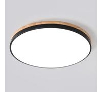 Wmmner Lampada da Soffitto Rotonda a Ledaron Nordic in Legno e Iron Lampada da Soffitto per Camera da Letto Lampada da Soffitto Moderna e Creativa Lampada da Soffitto a Tre Toni Lampade a Pannello Ele