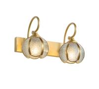 Wmmner Lampada Led da Bagno Sopra Specchio Luminari da Bagno Di Lusso Americani con Paralumi in Vetro Applique Vintage in Ottone per Decorare la Cucina e il Soggiorno