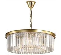 Wmmner Lampadario a Forma Rotonda Soggiorno Lampadario in Cristallo Americano Lampade a Sospensione in Cristallo Retrò Lampada da Soffitto a Led Soggiorno Ristorante, Lampada a Sospensione a Soffitto